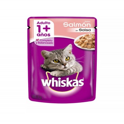 Comida H&uacute;meda Para Gato Whiskas Salm&oacute;n